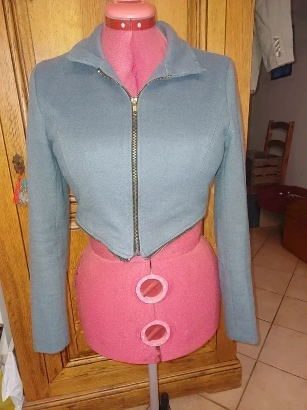 Lange grijze jas die kan worden omgevormd tot een nieuwe blazer – photo 8